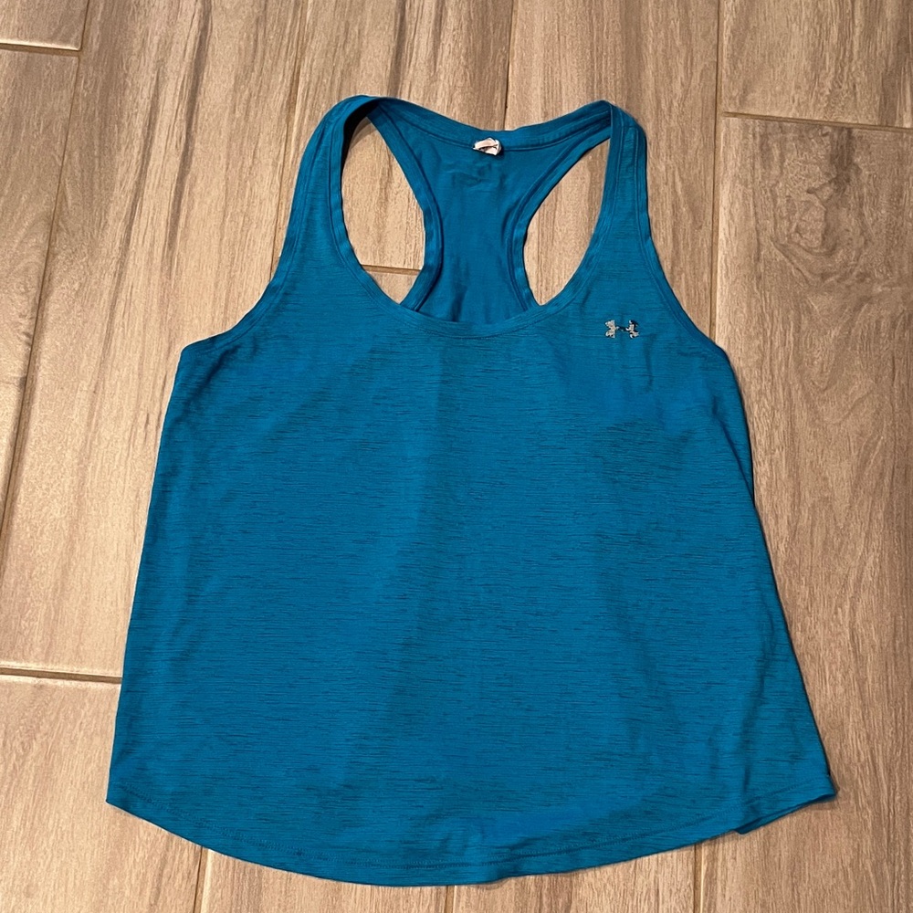 Under Armour Women's Teal Blue Tank Top- Small